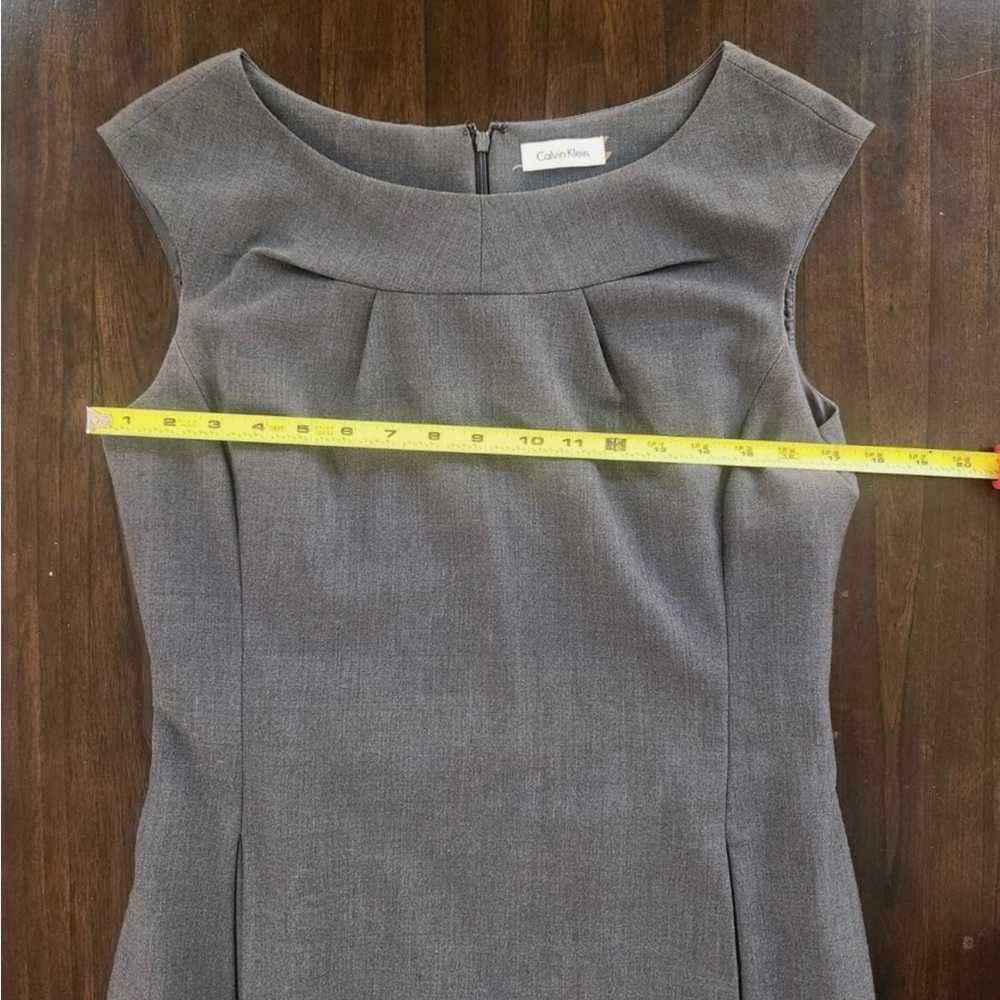 Calvin Klein Charcoal Cap Sleeve Midi Dress - Picture 5 of 9